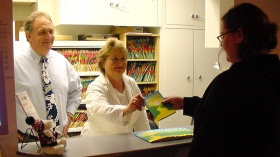 Employees enjoy distributing copies of The Way to Happiness to their customers and associates.